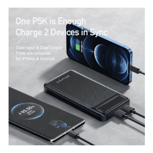 Awei P5K 10000mAh Dual USB Port Fast Charging Power Bank