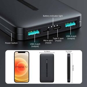 JOYROOM JR-T012 10000mAh USB Dual Ports Power Bank