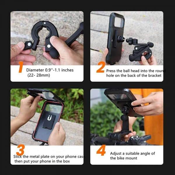 Waterproof Bike Phone Holder with Magnetic mount (HL-69)