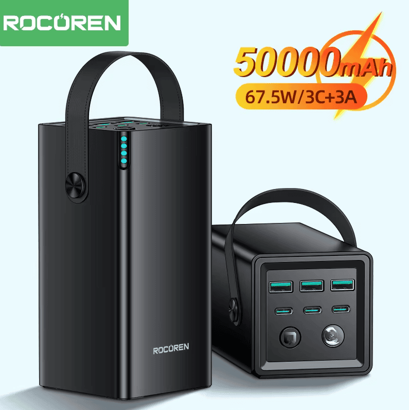 Rocoren 50000mAh (3C+3A) 67.5W Power Bank Price in BD